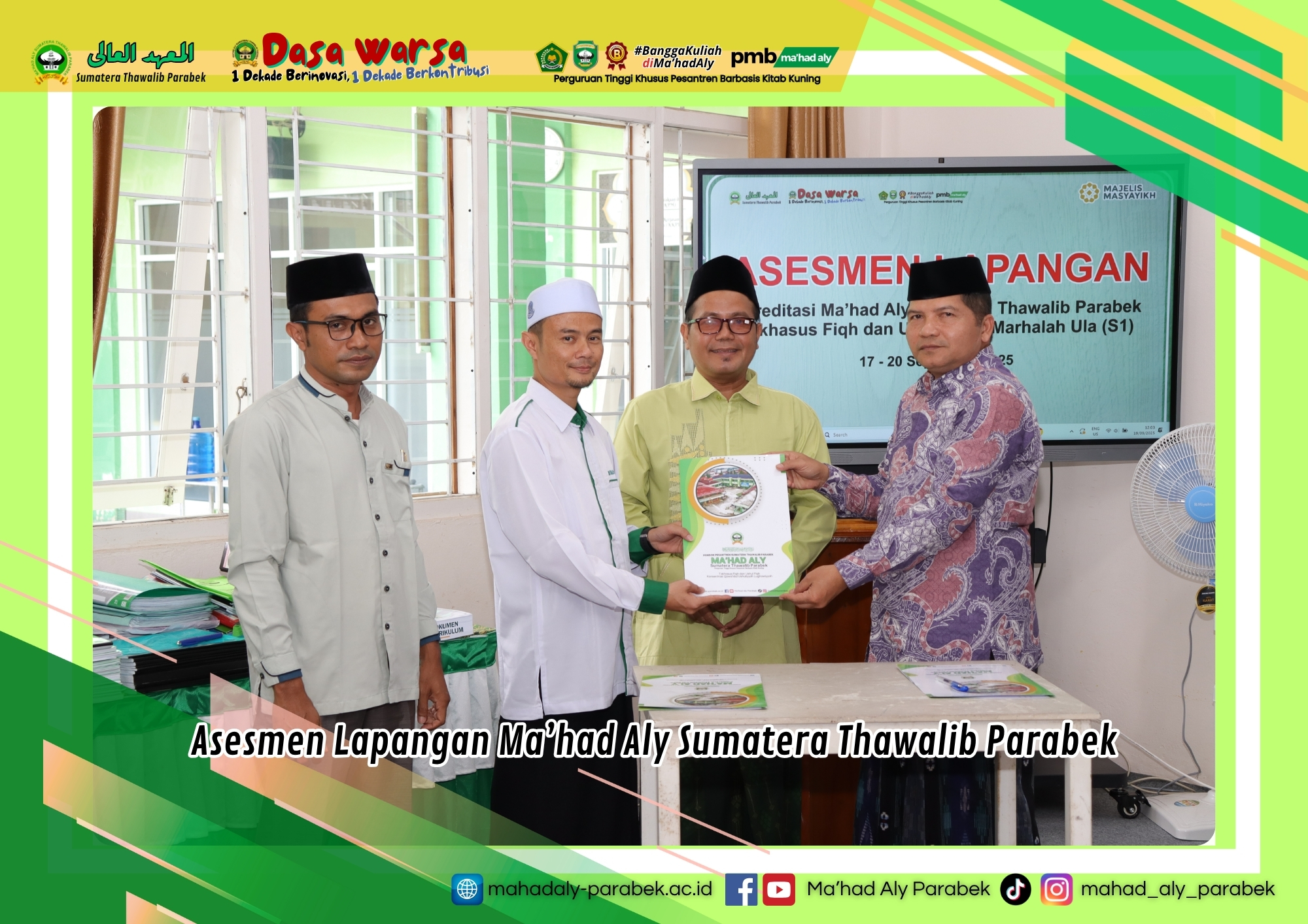 Ma’had Aly Sumatera Thawalib Parabek Laksanakan Asesmen Lapangan Majelis Masyayikh (MM)